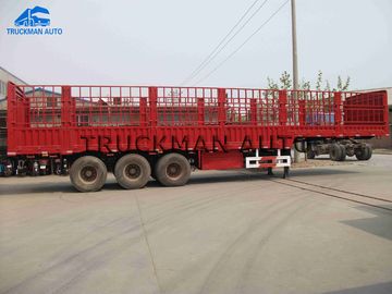 3 Axles Fence Semi Trailer  High Tensile Steel Q345 With Linglong Brand Tire