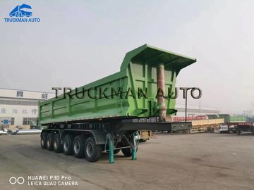 Mining Dump Semi Trailer  80-100 Tons 6 Axles High Strength Buckets Size 40cbm