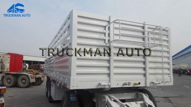 20 Feet Flatbed Full Trailer Truck Common Stuff Function 30000kg Loading Weight