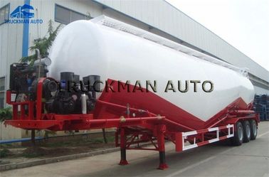 45m3 Cement Powder Tankers , Bulk Cement Trailer With 315/80r22.5 Tire