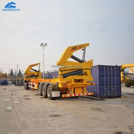40 Feet Container Side Loader Trailer Easily Operating With 37 Tons Crane
