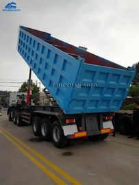 3 Axles 60 Tons Blue Mining Dump Semi Trailer