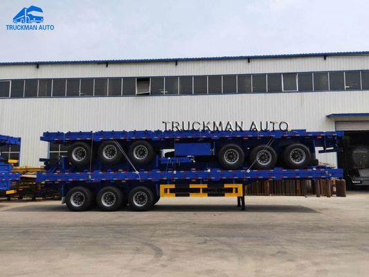 T700 Steel 40 Ton 3 Axle Flatbed Container Trailer