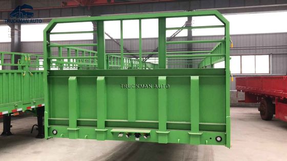 60000kg Flatbed Side Wall Trailer For Container Bulk Cargo Transport