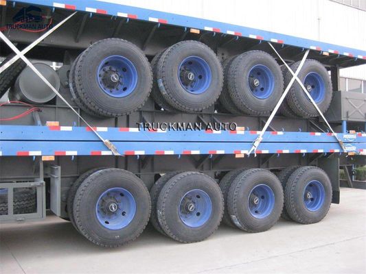 Q345 50 Tons 4 Axle 40FT Container Flatbed Semi Trailer
