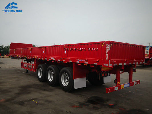 50 Tons Side Wall Semi Trailer With 12 Pcs Container Twist Lock