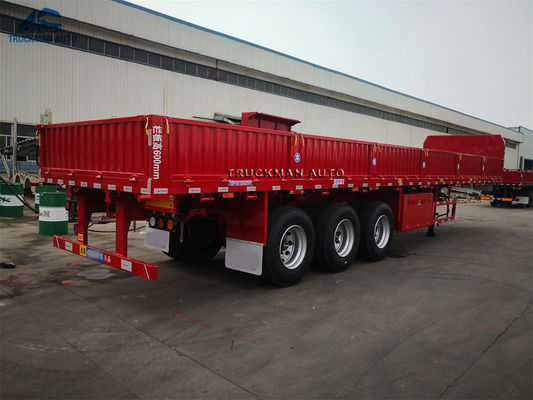 50 Tons Side Wall Semi Trailer With 12 Pcs Container Twist Lock