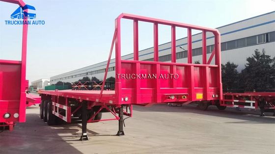 Flatbed 12R22.5 Tire Container Semi Trailer For Cement Bag