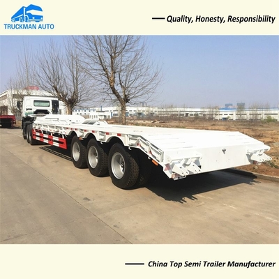 3 Axle 70 Tons Lowbed Semi Trailer Mechanical For Senegal