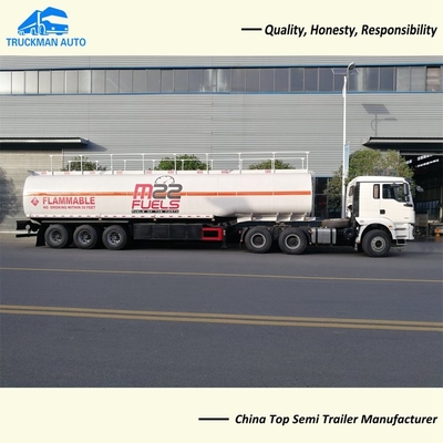 Q235 Q355 40000L Fuel Tanker Trailer 3 Axle With 4 Compartment
