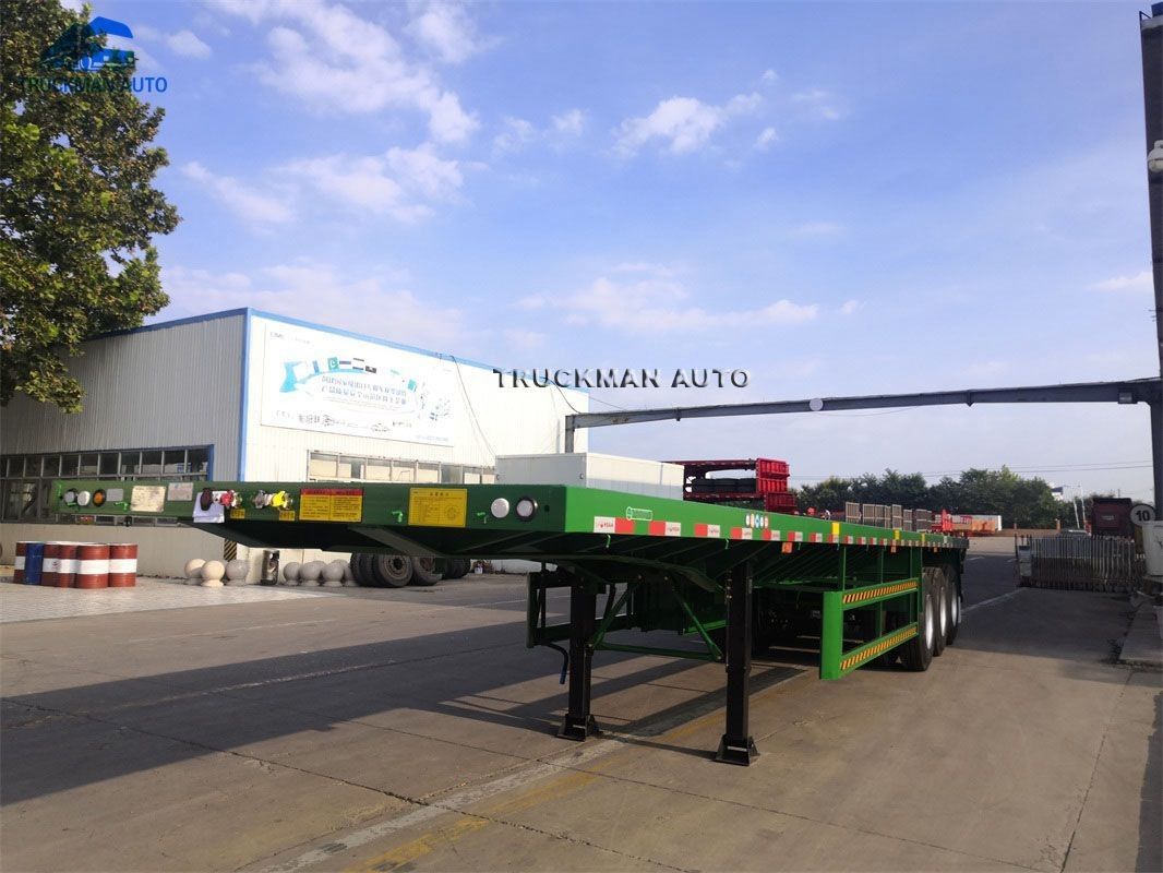 12R22.5 12pc Tires Flatbed Container Trailers With Fuwa Axle