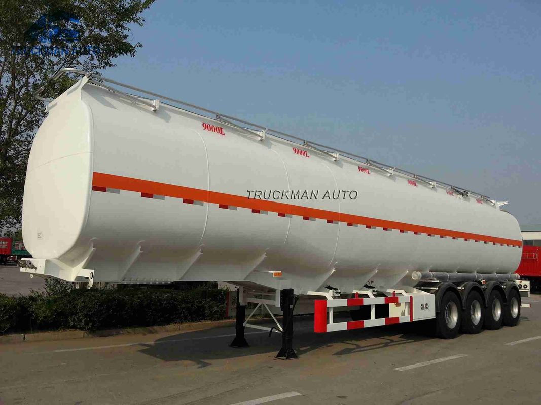 54m3 4 Axles 54000 Liter Oil Tanker Trailer With 6 Comdepartment