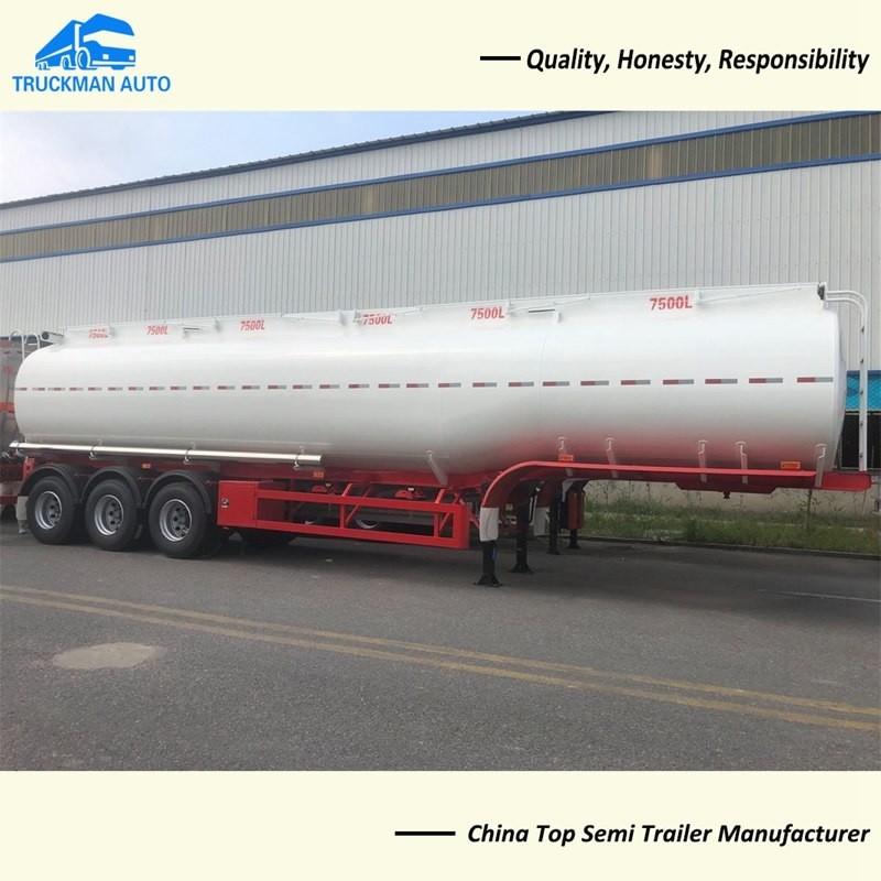 45000 Liter Oil Tank Trailer With 16 Tons Axle Carbon Steel