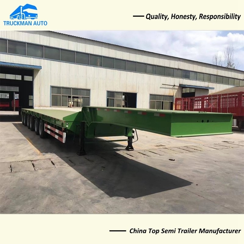 120 Tons Lowbed Semi Trailer 6 Axle HG60 Material