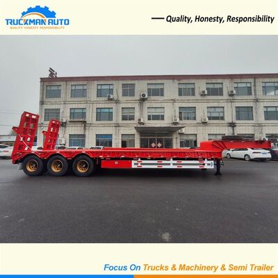 3 Axle 60 Tons Lowbed Semi Trailer For South Sudan