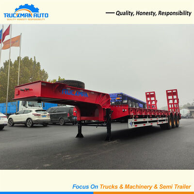 3 Axle 60 Tons Lowbed Semi Trailer For South Sudan