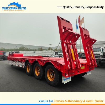 3 Axle 60 Tons Lowbed Semi Trailer For South Sudan