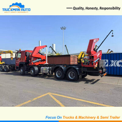 Durable 8X4 400HP SINOTRUK HOWO Container Side Loader Truck For Guyana