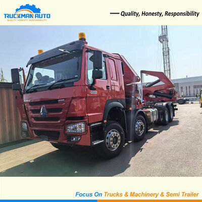 Durable 8X4 400HP SINOTRUK HOWO Container Side Loader Truck For Guyana