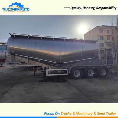Reliable 3 Axle 40 CBM Bulk Powder Tanker Trailer For Zambia
