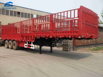 Height Adjustable Fence Semi Trailer For Transport Bulk Cargo  Food Animals