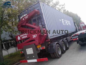 Skeleton  Container Side Loader Trailer 1*40&quot;  / 2*20&quot;  With 37 Tons Crane