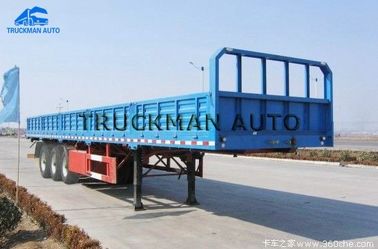 Side Wall 12.5m Cargo Semi Trailer Q345 Steel With Jost Brand Support Leg