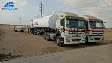 35 Cbm Oil Truck Tanker , Fuel Tanker Semi Trailer  For Diesel And Petrol