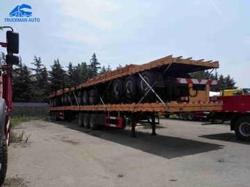 Safety Transport Flatbed Container Trailer Transport 40 Ft With Linglong Tire