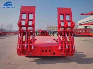 Custom Colors Painting Low Bed Semi Trailer Loading 40 Tons Machinery