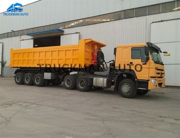 High Tensile  Dump Semi Trailer With Q345b Material With Rear Lamp Protect Cover