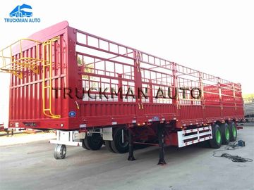 12.5m 3 Axles Fence Semi Trailer Suitable Height  Easy Maintenance / Repair