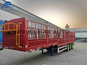 12.5m 3 Axles Fence Semi Trailer Suitable Height  Easy Maintenance / Repair