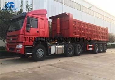 50 Tons Tipper Dump Semi Trailer 30-45m3 Volume For Transport Sand Stone