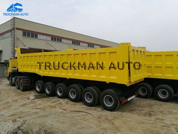 6 Axles Bauxite  Semi Tipper Trailer ,  Tractor Trailer Dump Trailer 80 Tons