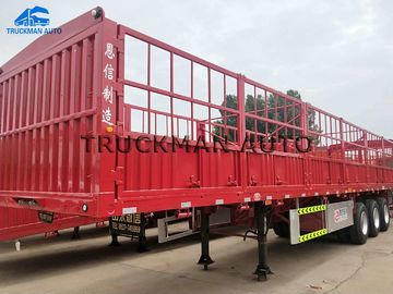 50-60 Tons Loading  Fence Semi Trailer  For Bulk Goods And Containers Transport