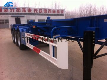 Flatbed Cargo Container Semi Trailer 3 * 13 Ton Capacity With Tubeless Tire