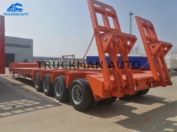 Heavy Loading Truck Trailer Low Bed Transport The Excavator 100 Tons