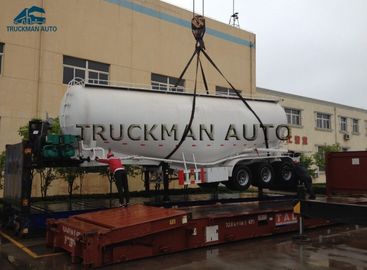 60 Tons Bulk Cement Tanker , Cement Tanker Truck 3 Axles With Wechai Motor