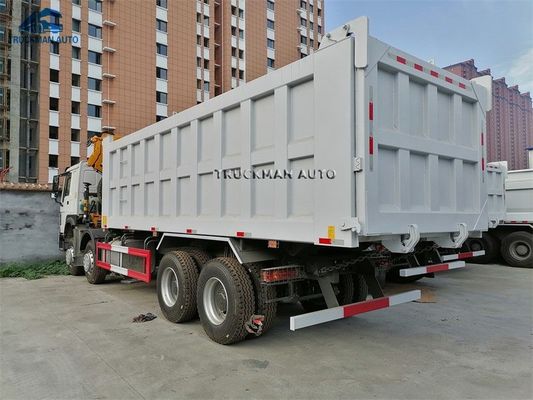 50 Tons 23.5m3 Sinotruk Dump Truck With Crane