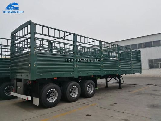 20FT Container 50T Flatbed Fence Semi Trailer For Transport Work