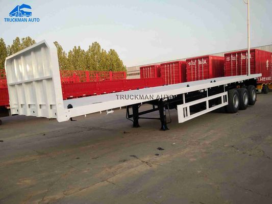 60 Tons Flatbed Container Trailer For Bulk Cargo Transport