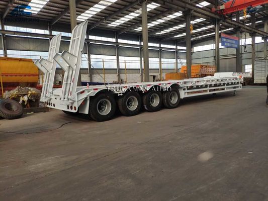 70000kg Low Bed Semi Trailer For Excavator Transit