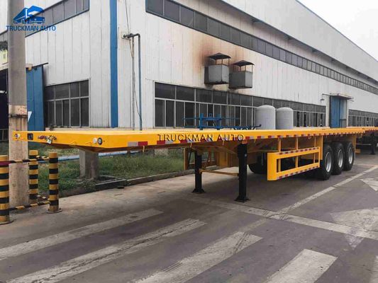 40 Feets Flatbed Container Semi Trailer 40T Mechanical Suspension