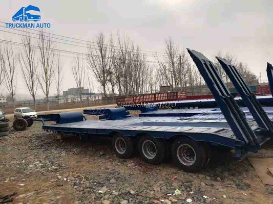2017 Year 3 Axle Used Low Bed Semi Trailer With FUWA Brand Axle