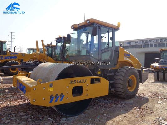 Single Drum XCMG 14 Ton XS143J Mechanical Vibratory Roller Compactor With Pad Foot