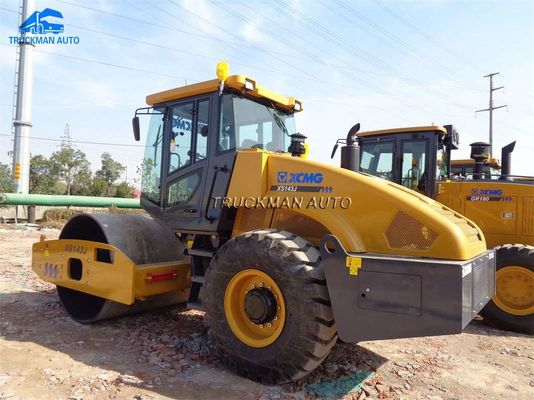 Single Drum XCMG 14 Ton XS143J Mechanical Vibratory Roller Compactor With Pad Foot