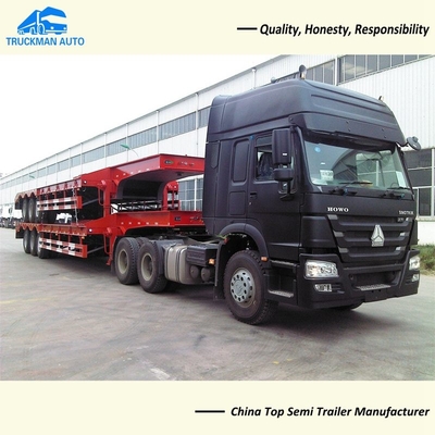 3 Axle 60 Tons Lowbed Semi Trailer For South Sudan