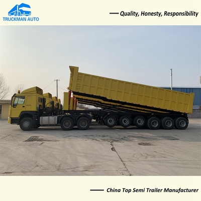 6 Axle 40m3 Dump Semi Trailer For Ghana