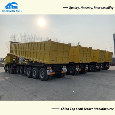 6 Axle 40m3 Dump Semi Trailer For Ghana